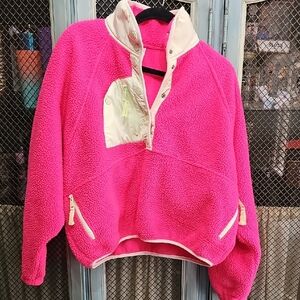 Free People FP Movement Bright Pink Pullover SMALL